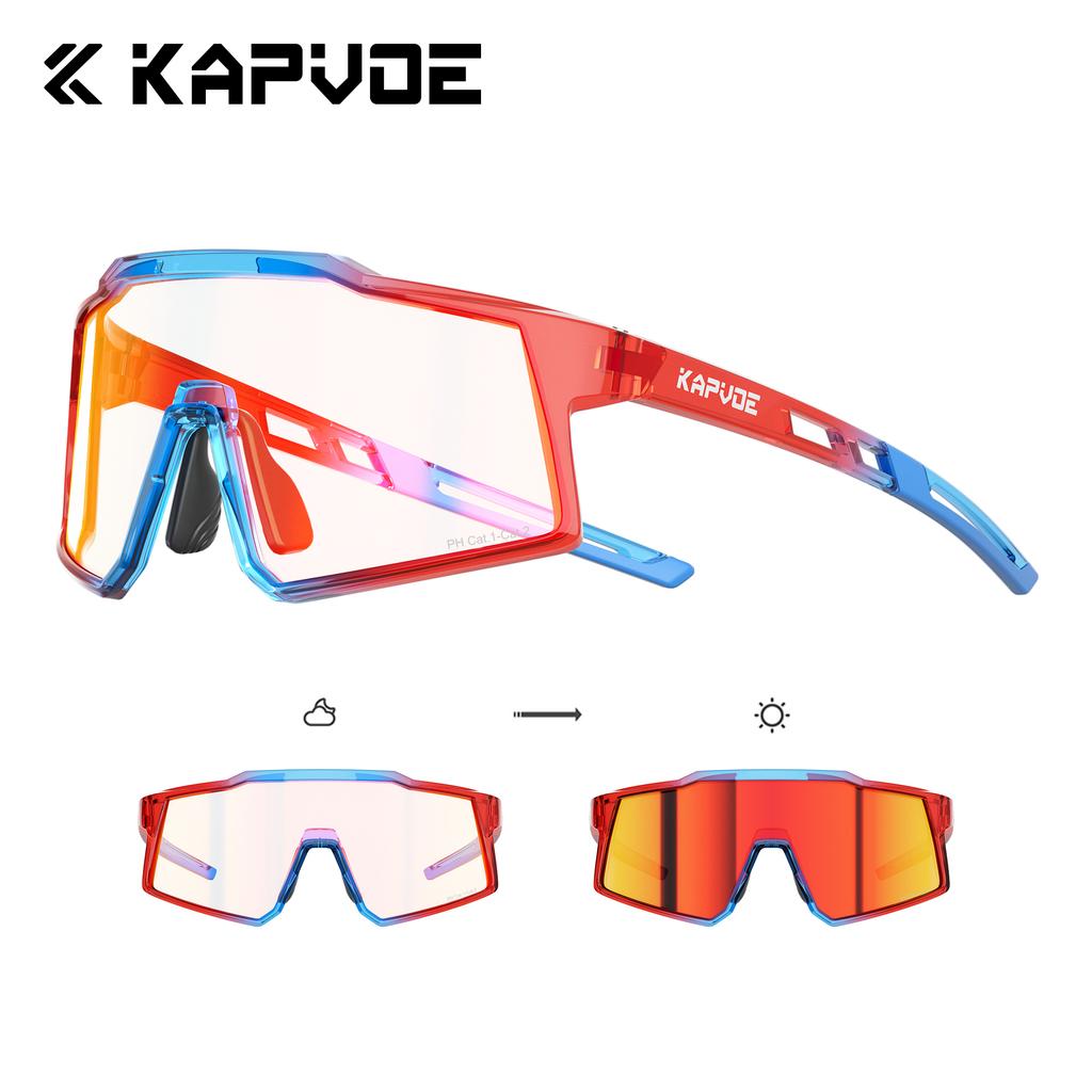 Kapvoe Kids Sports Sunglasses Photochromic Cycling Glasses Hiking Eyewear for Boys Girls Outdoor Baseball Goggles UV400 Running 7