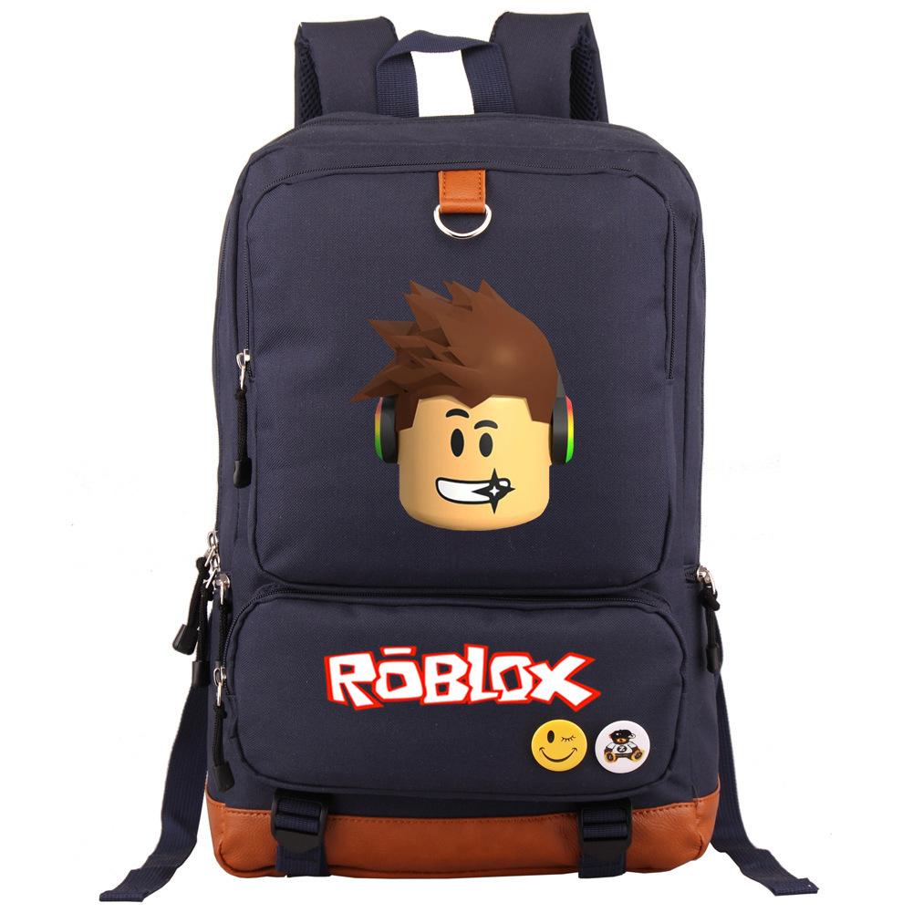 Virtual World Roblox Backpack Men'S And Women'S Travel Bag Computer Bag Student School Bag Anime Cartoon Backpack