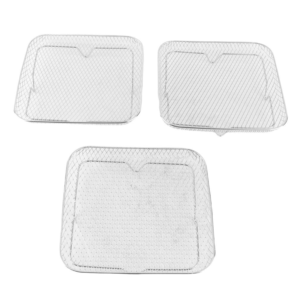3PCS Fryer Rack Set 304 Stainless Steel Stackable Multi Layer Dehydrator Rack 8 Inch Fryer Accessories