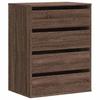 VidaXL Corner Chest of Drawers Brown Oak 60x41x76 Cm Engineered Wood, Chest of Drawers with Drawers, Filing Cabinet, Cabinet with Drawers, Cabinet 852876