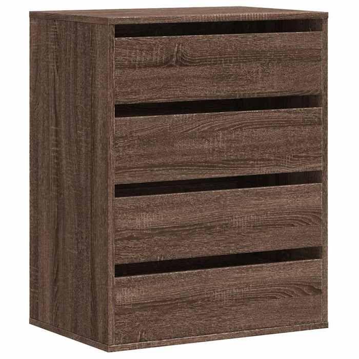 VidaXL Corner Chest of Drawers Brown Oak 60x41x76 Cm Engineered Wood, Chest of Drawers with Drawers, Filing Cabinet, Cabinet with Drawers, Cabinet 852876