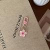 1pcs Colorful Flower Keychains Romantic Minimalist Floral Charms, Alloy/Resin, Lobster Clasp Gift for Couples and Friends, Decorative Bag Accessories