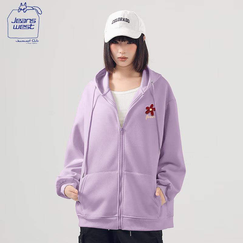 Jeanswest Club Women's Heavyweight Hooded Zip-Up Sweatshirt