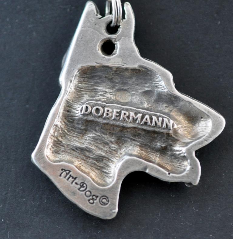 Dobermann, Doberman Pinscher, Dobie I - Necklace with Dog, Silver-plated Pendant for Dog Fan, Unique Jewelry by Art-Dog Brand