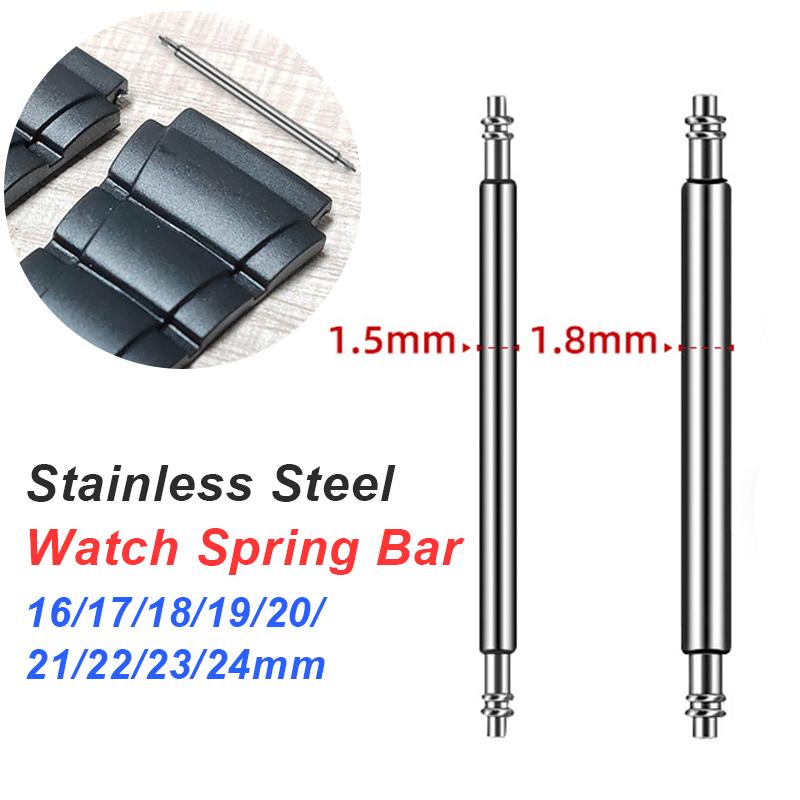 1,5 mm 1,8 mm átmérőjű rozsdamentes acél óra rugós patentek 10 db 20 db rugós szár összekötő csapok 16/17/18/19/20/22/23/24 Óra kiegészítő