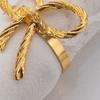 Napkin Rings with Bow Decor Zinc Alloy Napkin Holders Wedding Party Decoration Table Setting Accessories