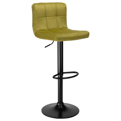 Arako Black Olive Velvet Bar Stool