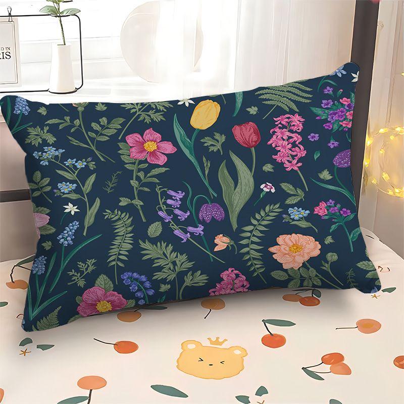 European Plant & Flower Pillowcase with Nordic Geometric Design Rectangular Sofa Cover Customizable