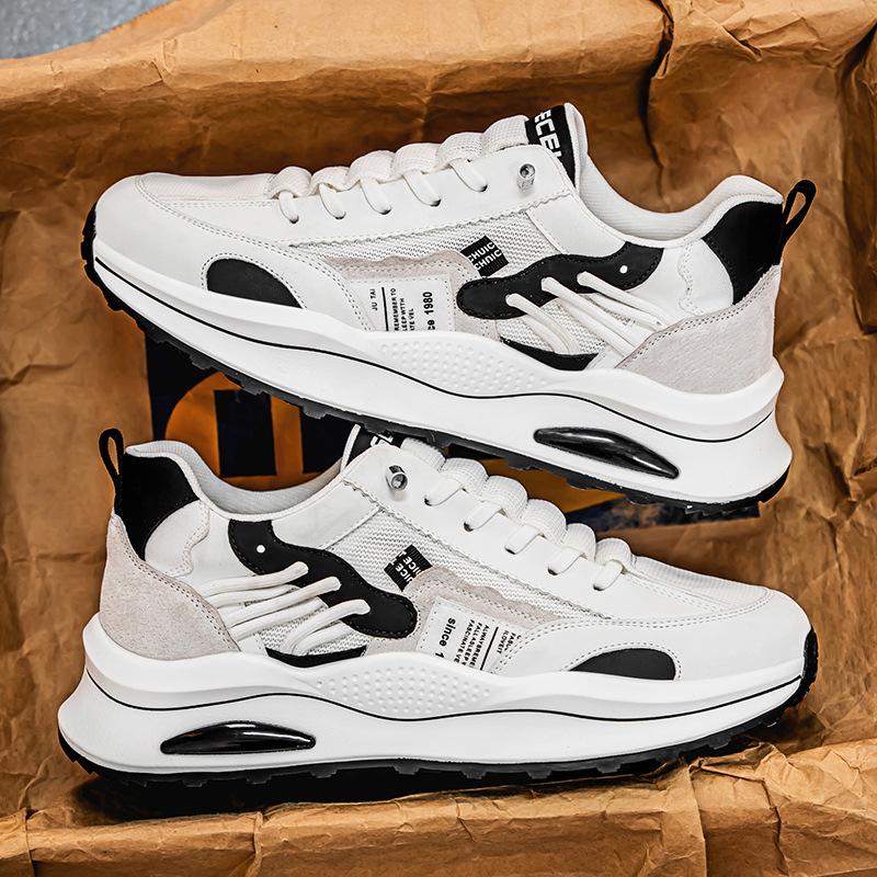 

Чоловіче взуття 2024 новий зимовий тренд універсальне спортивне платформа повсякденне взуття молодіжне для бігу зносостійке модне взуття 44 білий