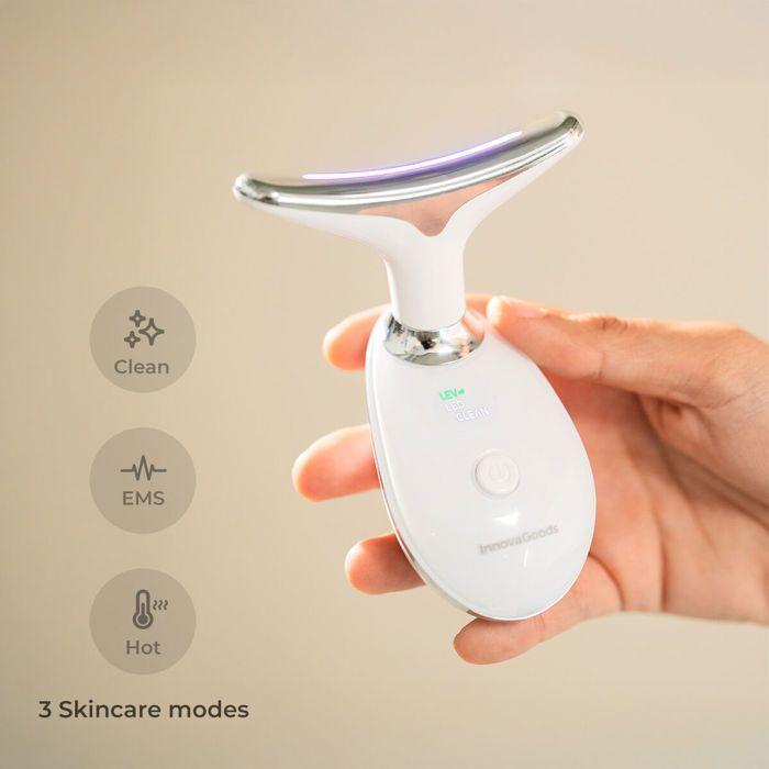 Appareil de Massage Facial - INNOVAGOODS - Selora - LED 7 Couleurs - EMS - Chaleur jusqu'à 45°C