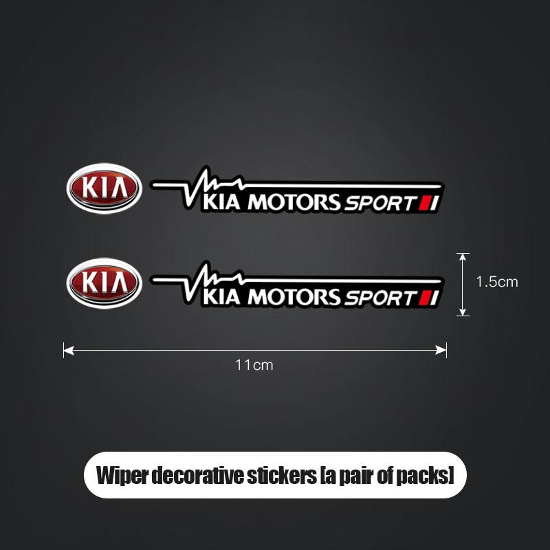 2Pcs Car Logo Window Wiper Sticker Decor Decal Accessories For KIA Carnival Niro EV9 K8 Forte Cerato Sportage Ray EV Telluride udrgf