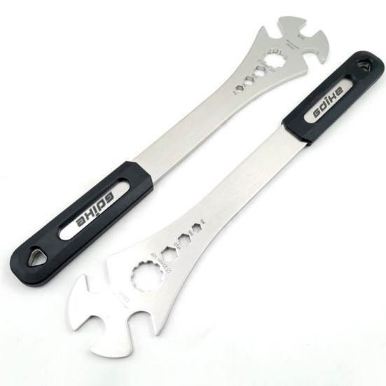 Bicycle Pedal Wrench Heavy Duty with Extra Long Handle Bicycle Pedal Disassembly Assembly Tool Mountain Road Bike Pedal Spanner for All Bike Types
