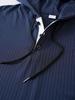Men's Autumn/Winter Casual Hooded Long Sleeve Pullover with Drawstring and Button