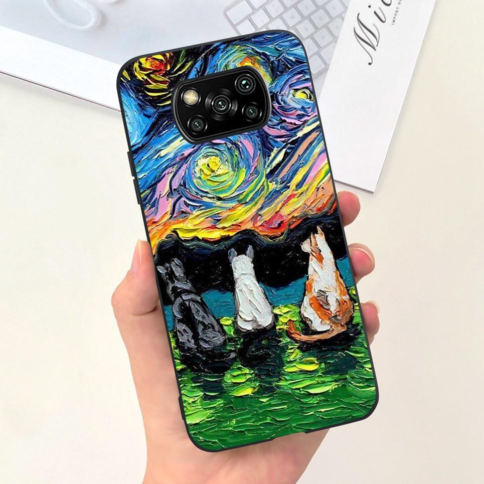 For Xiaomi Poco X3 Pro PocoX3 NFC Back Cover Case Astronaut Printing Cartoon Bumper Soft Matte Silicone For Poco X3 X3Pro Coques