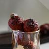 Purple Sandalwood Lychee Wenwan Handheld Ornament: Agarwood Craft for Office Tea Table.