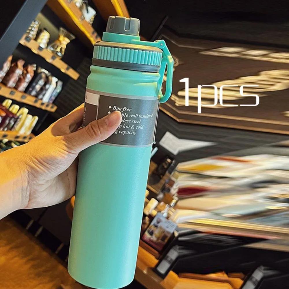 530ML/750ML Thermos Water Bottle Large Capacity Stainless Steel Vacuum Flask Mug Portable Outdoor Thermal Mug Sports Drinks Cup