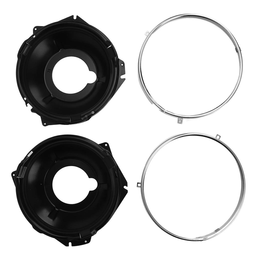 1 Pair Headlamp Retaining Ring H00001EB Headlight Ring Mounting Bucket Kit Replacement for Chevy Camaro 1967 To 1969