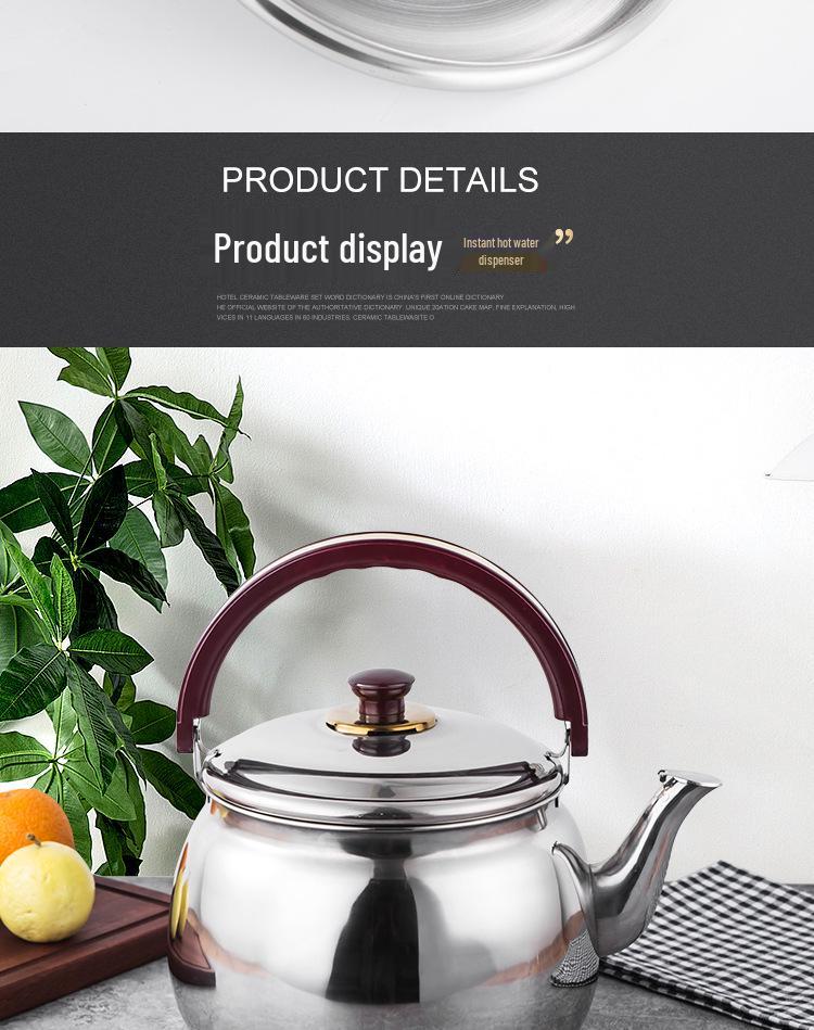 7L Pfeifender nichtmagnetischer Edelstahlkessel zum Kochen von Wasser und Suppe