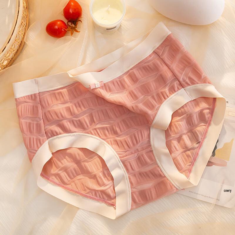 

Му Цинцин Плиссированные трусики женские из хлопка и ледяного шелка со средней посадкой M