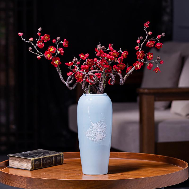 Handcrafted Jingdezhen Ceramic Vase: New Chinese Decor for Living Room and Clubhouse