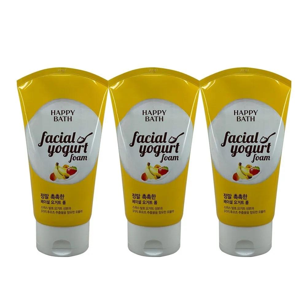 HAPPY BATH Super Moisturizing Facial Yogurt Foam 250ml (3 Pieces)