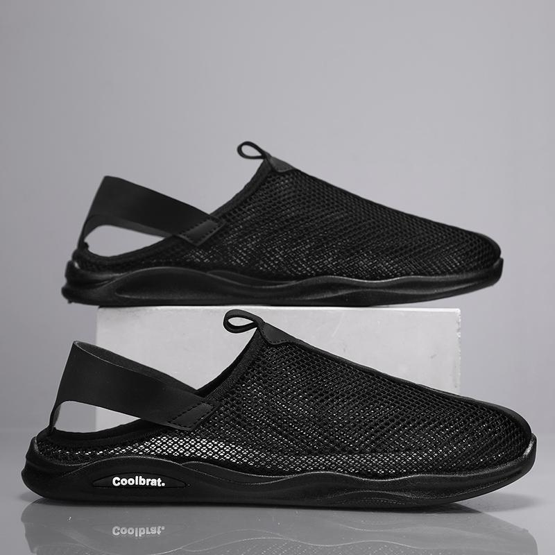 Man Beach Sandals for Men 2024 Summer Men's Sandals Free Shipping Men's Comfortable Slipper Man's Leather Sandal Trend Trending