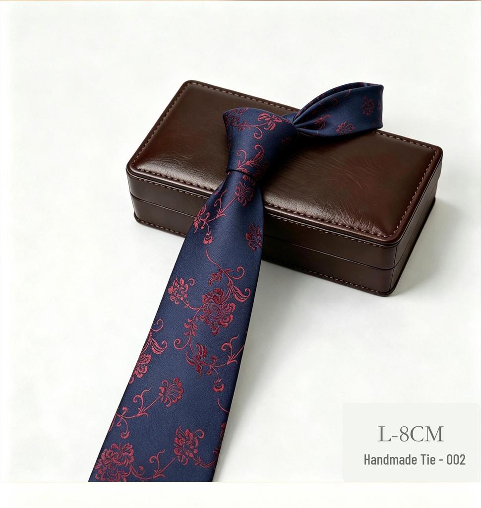 Retro Gray Plaid 8cm Tie: Versatile Coffee Workwear for Men's Business Style