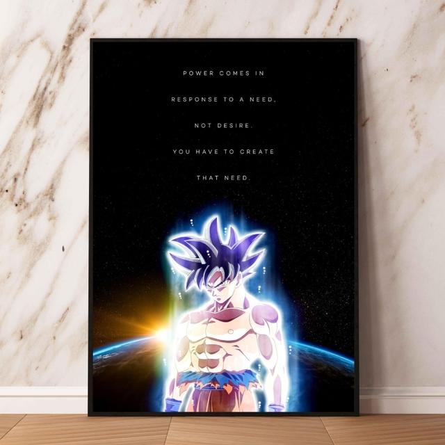 Printed dragon ball carot, decorative cartoon character picture, suspension module, children's print on canvas