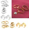 10 Stück Edelstahl Ringrohlinge Offen Verstellbare Fingerringe DIY Schmuckherstellung Rohlinge für Bastler Handgemachtes Geschenk
