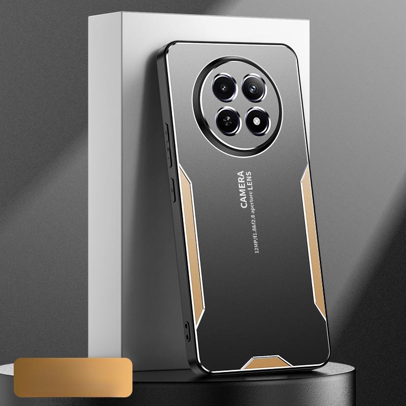 Metall Hardt Deksel i Aluminiumslegering for Realme 13 Pro Plus 12X 12 Plus Matt Bakside Silikon Støtsikkert Fullt Deksel for OPPO Realme13 4G 12 Pro Plus