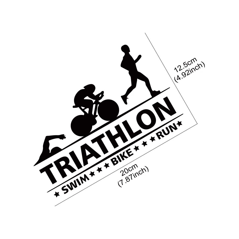 Autolepka Triathlon Plavání Kolo Běh Sportovec Sport Kufr Vinylová Samolepka Motocykly Auto DIY Vnější Dekorace Samolepka Příslušenství