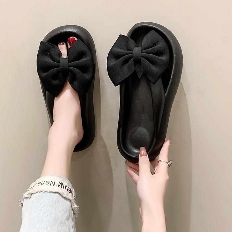 

Сандалии на толстой подошве для женщин, тапочки с застежкой-бабочкой для женщин 40-41 чёрный