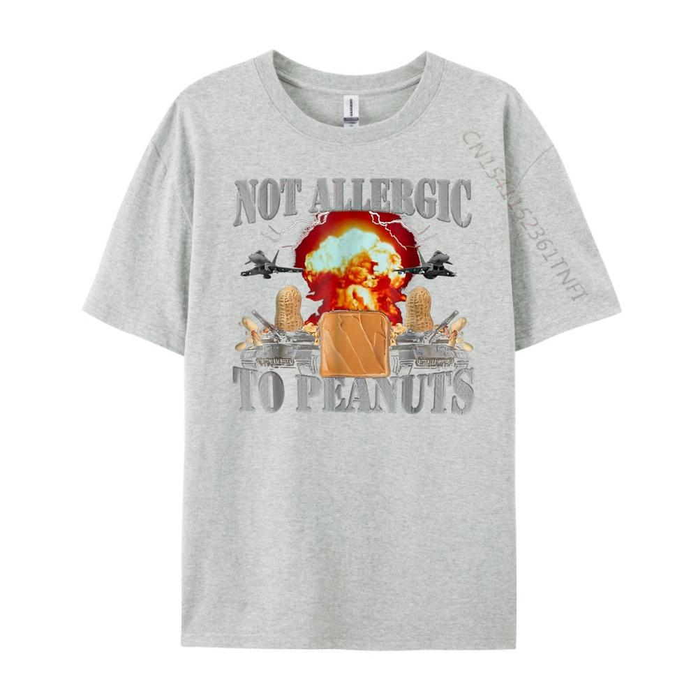 Funny Weird Meme Not Allergic To Peanut Cursed Peanut Butter T Shirts For Men TShirts Valentines Day