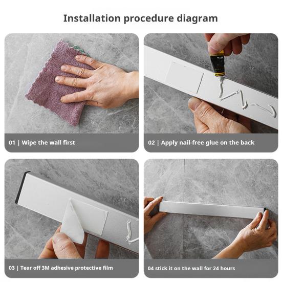 Support de coupe magnétique mural en acier inoxydable, aimant puissant, grande aspiration, Drainage étanche, organisateur d'ustensiles de cuisine antidérapant sans poinçon