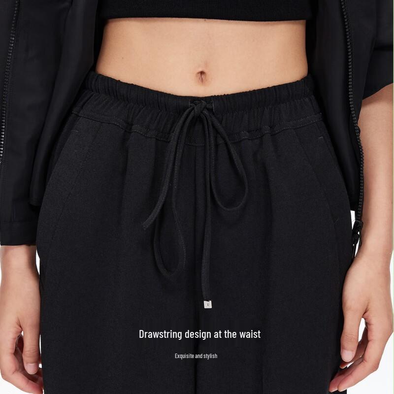 VEROMODA 2025 Autumn Drawstring Draped High-Waisted Wide-Leg Casual Pants