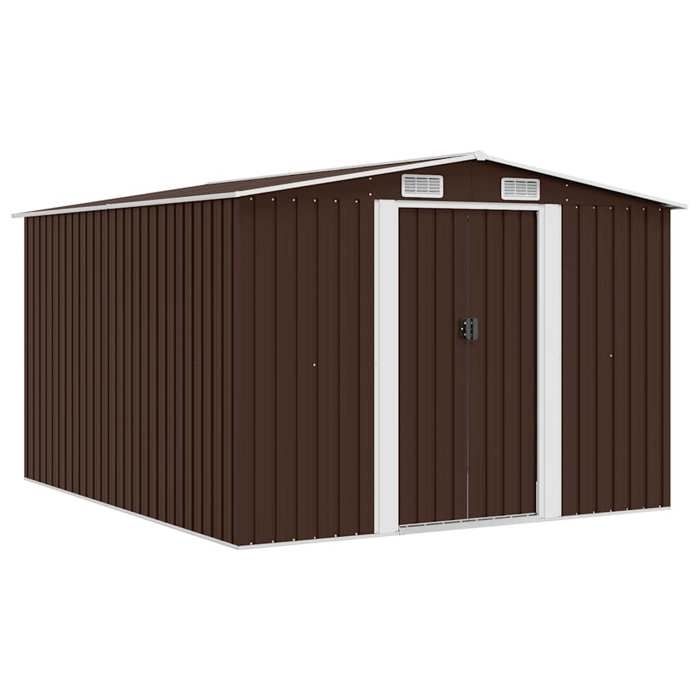 VidaXL Garden Shed 257x298x178 Cm Metal Brown 143343