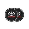 Tyre Valve Core 2Pcs Leather Coaster Anti-noise Water Cup Pad Cushion For Toyota TRD Gazoo Racing Corolla Yaris Chr Auris Rav4