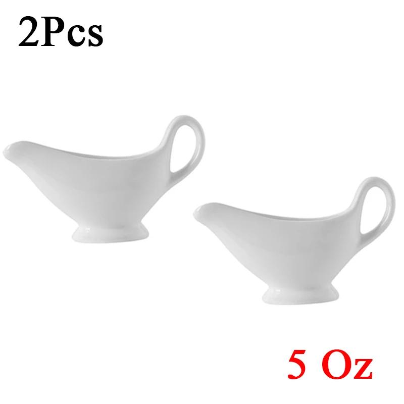 1 Pcs 3 5 8 Oz Silver Gravy Boats Beefsteak Gravy Sauce Boat Container Plate Tableware-in Gravy Boats for Home