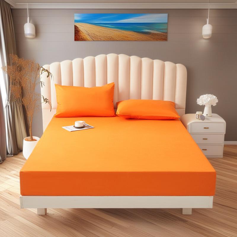 

Не выцветающая Не скатывающаяся Простыня из цельного полотна Нескользящие простыни Различные размеры Постельное белье Покрывало Защита матраса 90*200+30cm(Only sheet)