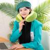 Cartoon Memory Foam U-Shaped Neck Pillow for Travel and Office