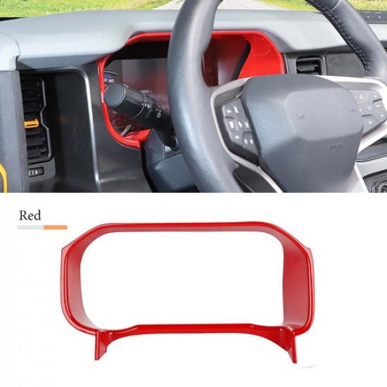 Center Control trument Dashboard Meter Panel Frame Trim For Ford Bronco + красный