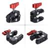 Metal Multi-function Ball Head Clamp Ball Mount Magic Arm Super Clamp w/ 1/4"-20 Thread for Camera Cage Rig Monitor/LED Lig