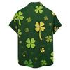Men's Casual Short-sleeved Shirt Slim Fit Stylish Men's St. Patrick Print