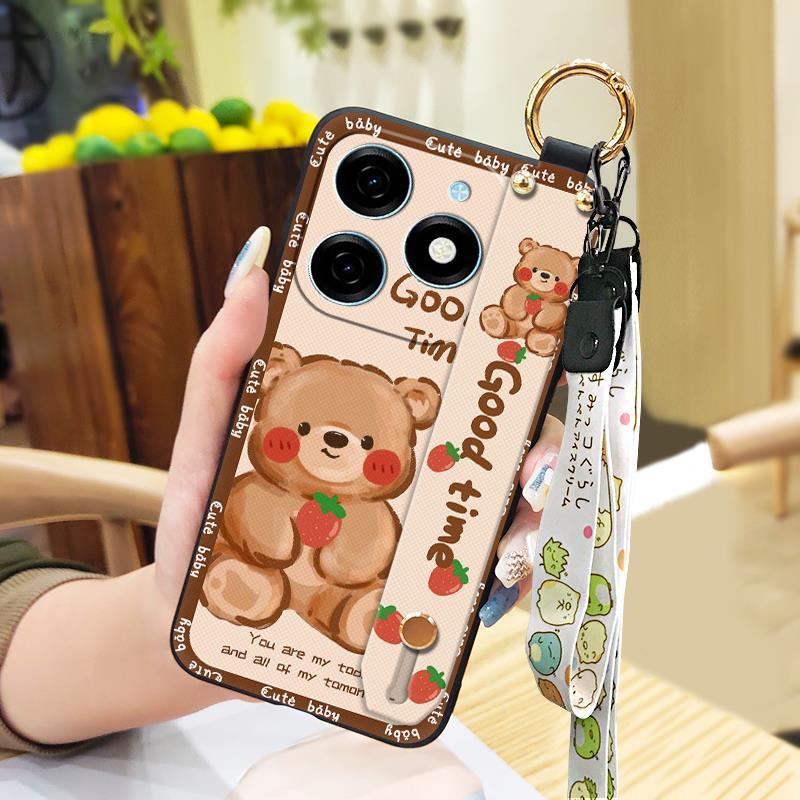 

Мультяшный противоударный чехол для телефона для infinix Smart8 Pro/Smart8 Plus/X6526/X6525B Милая задняя крышка Ремешок Защитное кольцо от пыли infinix Smart8 Pro/Smart8