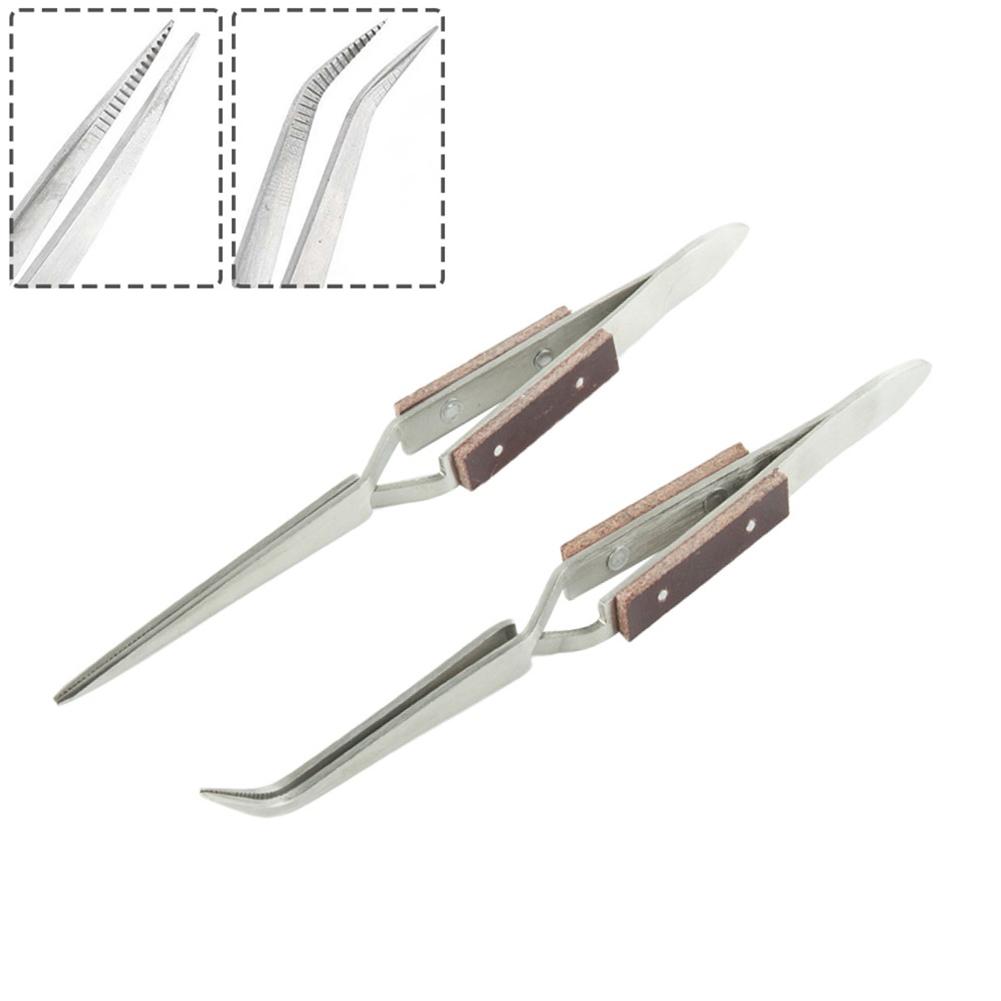 Craft Repair Tweezer Cross-Locking Tweezer Head Tweezer Jewelry Soldering