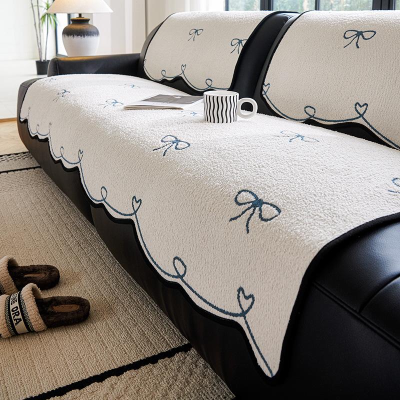 

Special-Shaped Sofa Cushion Light Luxury High-End Leather Sofa Special Sofa Seat Cushion One-Piece Straight Non-Slip Sofa Cover 90*70cm