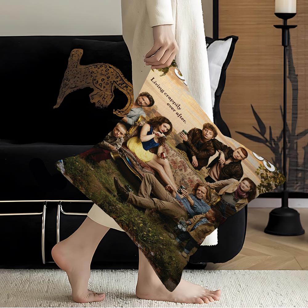 Shameless Hot TV Pillow Covers Cartoon Sofa Decorative Home Double-sided Printing Short Plush Cute Cushion Cover