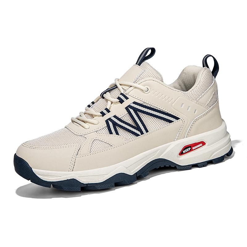 Men's Hiking Shoes Anti Slip New Casual Sports Shoes Mesh Breathable Wear-resisting Thick Soled Walking Shoes for Men