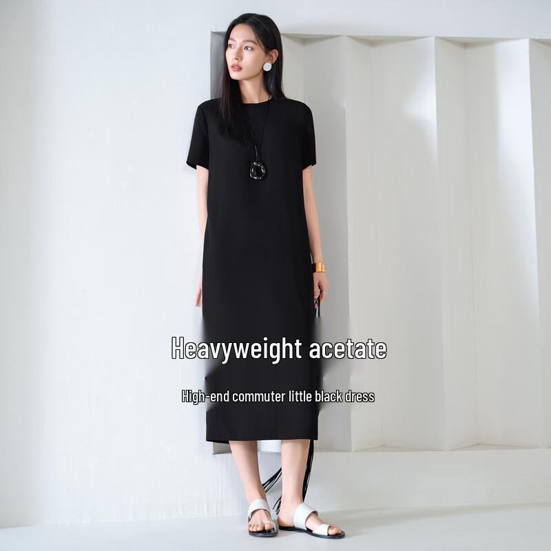 

JIU ZI ANNAKOU BaseLine Women s Minimalist Acetate O-Line Dress L