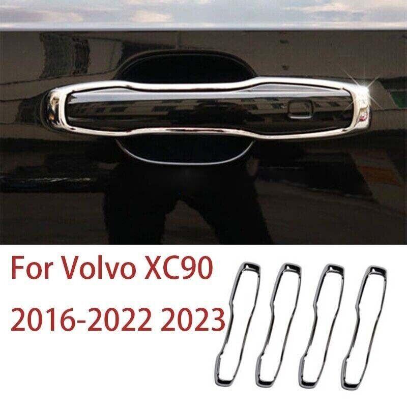 For Volvo XC90 2016-2023 ABS Chrome Outside Door Handle Cover Frame Trim Set 4x